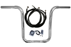 Kit Guidão Seca Sovaco - 15" Pol. Altura - Tubo 1.1/4" Pol. CURVE - CROMADO - Harley Davidson - Road King (2016-2017 a 2020-2020) (ABS e Embreagem Hidráulica) - comprar online