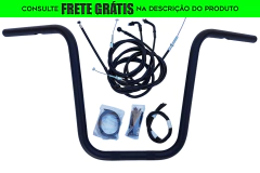 Kit Guidão Seca Sovaco - 16" Pol. Altura - Tubo 1" Pol. - PRETO - Yamaha - Drag Star 650