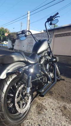 Kit Guidão Seca Sovaco - 15" Pol. Altura - Tubo 1" Pol. - PRETO - Harley Davidson - Sportster 883/1200/48/Roadster (com ABS) - loja online