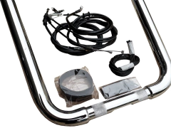 Kit Guidão Seca Sovaco - 14" Pol. Altura - Tubo 1.1/4" Pol. - CROMADO - Yamaha - Midnight 950 - Ronco V2