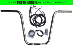 Kit Guidão Seca Sovaco - 15" Pol. Altura - Tubo 1" Pol. - CROMADO - Yamaha - Midnight 950