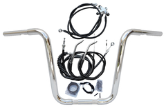 Kit Guidão Seca Sovaco - 12" Pol. Altura - Tubo 1.1/4" Pol. - CROMADO - Harley Davidson - Sportster 883R - comprar online