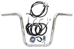 Kit Guidão Seca Sovaco - 12" Pol. Altura - Tubo 1.1/4" Pol. - CROMADO - Harley Davidson - Sportster 883R - comprar online