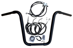 Kit Guidão Seca Sovaco - 14" Pol. Altura - Tubo 1.1/4" Pol. - PRETO - Harley Davidson - Sportster 883R - comprar online