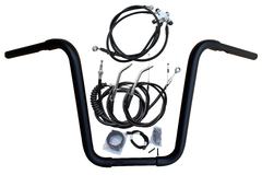 Kit Guidão Seca Sovaco - 16" Pol. Altura - Tubo 1.1/4" Pol. - PRETO - Harley Davidson - Sportster 883R - comprar online