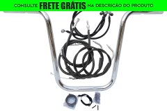 Kit Guidão Seca Sovaco - 14" Pol. Altura - Tubo 1" Pol. - CROMADO - Harley Davidson - Road King (Até 2007) - Sem ABS