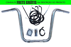 Kit Guidão Seca Sovaco - 16" Pol. Altura - Tubo 1.1/4" Pol. - CROMADO - Honda - Shadow 750 (sem riser)