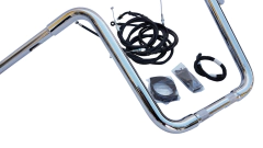 Kit Guidão Seca Sovaco - 18" Pol. Altura - Tubo 1.1/4" Pol. - CROMADO - Honda - Shadow 750 (sem riser) - Ronco V2