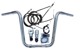 Kit Guidão Seca Sovaco - 12" Pol. Altura - Tubo 1.1/4" Pol. - CROMADO - Kawasaki - Vulcan 900 Custom (com riser) - comprar online