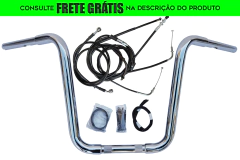 Kit Guidão Seca Sovaco - 18" Pol. Altura - Tubo 1.1/4" Pol. - CROMADO - Kawasaki - Vulcan 900 Classic (sem riser)