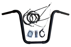 Kit Guidão Seca Sovaco - 14" Pol. Altura - Tubo 1.1/4" Pol. - PRETO - Kawasaki - Vulcan 900 Classic (sem riser) - comprar online