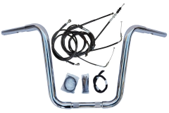 Kit Guidão Seca Sovaco - 12" Pol. Altura - Tubo 1.1/4" Pol. - CROMADO - Kawasaki - Vulcan 900 Classic (sem riser) - comprar online