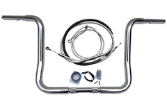 Kit Guidão e Cabos CROMADOS - Seca Sovaco - 14" Pol. Altura - Tubo 1.1/4" Pol. - Harley Davidson - Electra Glide (2008-2013) - comprar online