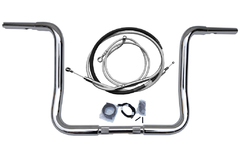 Kit Guidão e Cabos CROMADOS - Seca Sovaco - 16" Pol. Altura - Tubo 1.1/4" Pol. - Harley Davidson - Electra Glide (2008-2013) - comprar online