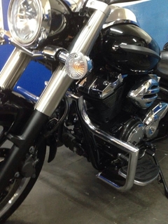 Mata cachorro/Protetor de Motor - PRETO - Yamaha - Midnight Star 950 (2009+) - Ronco V2