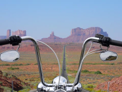 Guidão Seca Sovaco - 14" Pol. Altura - Tubo 1.1/4" Pol. - CROMADO - Harley Davidson - (Com Acelerador Eletrônico) - loja online