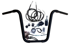 Kit Guidão Seca Sovaco - 18" Pol. Altura - Tubo 1.1/4" Pol. - PRETO - Harley Davidson - Dyna Fat Bob - comprar online