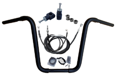 Kit Guidão Seca Sovaco - 16" Pol. Altura - Tubo 1.1/4" Pol. - PRETO - Harley Davidson - Deluxe (com Riser e Acelerador Eletrônico) - comprar online