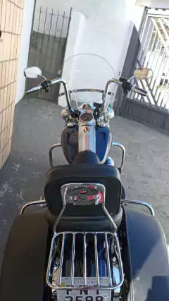 Kit Guidão e Cabos CROMADOS - Seca Sovaco - 15" Pol. Altura - Tubo 1.1/4" Pol. - Harley Davidson - Road King (Até 2007) - Sem ABS na internet