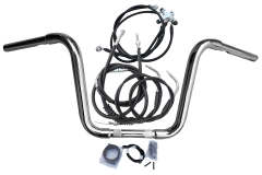 Kit Guidão Seca Sovaco - 12" Pol. Altura - Tubo 1.1/4" Pol. - CROMADO - Harley Davidson - Road King (Até 2007) - Sem ABS - comprar online