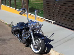 Guidão Seca Sovaco - 14" Pol. Altura - Tubo 1.1/4" Pol. - CROMADO - Harley Davidson - (Com Acelerador Eletrônico)