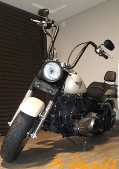 Guidão Seca Sovaco - 14" Pol. Altura - Tubo 1.1/4" Pol. - PRETO - Harley Davidson - Fat Boy (Com Acelerador Eletrônico) na internet