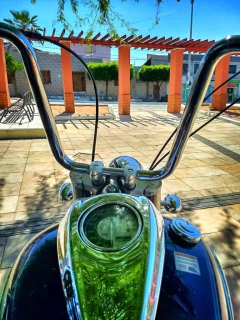 Imagem do Kit Guidão Seca Sovaco - 14" Pol. Altura - Tubo 1.1/4" Pol. - CROMADO - Yamaha - Midnight 950