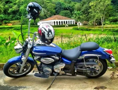 Kit Guidão Seca Sovaco - 14" Pol. Altura - Tubo 1.1/4" Pol. - CROMADO - Yamaha - Midnight 950