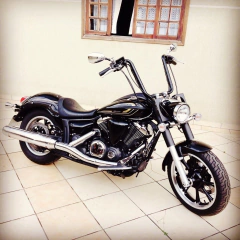 Guidão Seca Sovaco - 18" Pol. Altura - Tubo 1.1/4" Pol. - PRETO - Yamaha - Midnight Star 950 - loja online