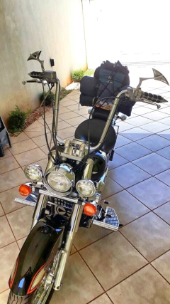 Kit Guidão Seca Sovaco - 14" Pol. Altura - Tubo 1" Pol. - CROMADO - Honda - Shadow 750 (sem riser) na internet