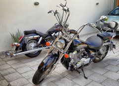 Kit Guidão Seca Sovaco - 15" Pol. Altura - Tubo 1" Pol. - CROMADO - Honda - Shadow 750 (sem riser) - loja online