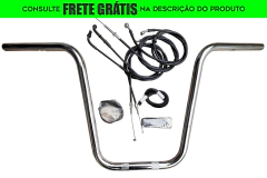 Kit Guidão Seca Sovaco - 15" Pol. Altura - Tubo 1" Pol. - CROMADO - Honda - Shadow 750 (sem riser)