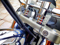 Imagem do Kit Guidão Seca Sovaco - 12" Pol. Altura - Tubo 1.1/4" Pol. - CROMADO - Honda - Shadow 750