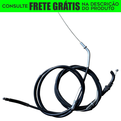 Cabos acelerador (A) e (B) - Guidão 16" Pol. - Seca Sovaco - Kawasaki - Vulcan 650