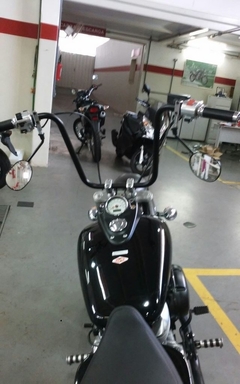 Kit Guidão Seca Sovaco - 18" Pol. Altura - Tubo 1" Pol. - PRETO - Honda - Shadow 750 - Ronco V2