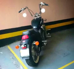 Imagem do Kit Guidão Seca Sovaco - 12" Pol. Altura - Tubo 1.1/4" Pol. - CROMADO - Honda - Shadow 600