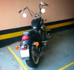 Imagem do Kit Guidão Seca Sovaco - 18" Pol. Altura - Tubo 1.1/4" Pol. - CROMADO - Honda - Shadow 600