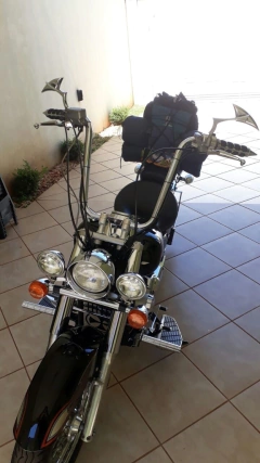 Imagem do Kit Guidão Seca Sovaco - 14" Pol. Altura - Tubo 1" Pol. - CROMADO - Honda - Shadow 750