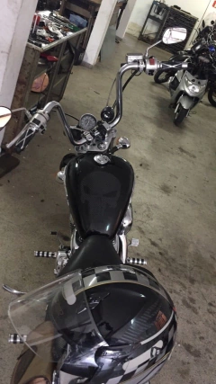 Kit Guidão Seca Sovaco - 16" Pol. Altura - Tubo 1.1/4" Pol. - CROMADO - Honda - Shadow 600 - Ronco V2