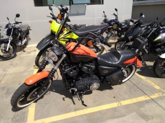 Kit Guidão Seca Sovaco - 12" Pol. Altura - Tubo 1" Pol. - PRETO - Harley Davidson - Sportster 883R - loja online