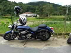 Guidão Seca Sovaco - 18" Pol. Altura - Tubo 1.1/4" Pol. - CROMADO - Yamaha - Midnight Star 950 - Ronco V2