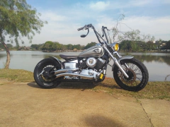 Kit Guidão Seca Sovaco - 14" Pol. Altura - Tubo 1" Pol. - PRETO - Yamaha - Drag Star 650 - Ronco V2