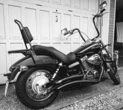 Guidão CURVE Seca Sovaco - 14" Pol. Altura - Tubo 1.1/4" Pol. - PRETO - Yamaha - Midnight Star 950 - Ronco V2