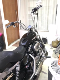 Kit Guidão Seca Sovaco - 12" Pol. Altura - Tubo 1" Pol. - CROMADO - Harley Davidson - Sportster 883/1200/48/Roadster (com ABS) - comprar online