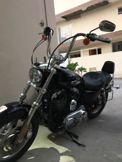 Kit Guidão Seca Sovaco - 16" Pol. Altura - Tubo 1" Pol. - CROMADO - Harley Davidson - Sportster 883/1200 - Ronco V2