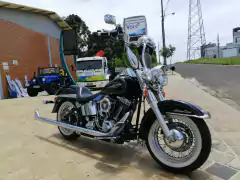 Kit Guidão e Cabos CROMADOS - Seca Sovaco - 14" Pol. Altura - Tubo 1.1/4" Pol. CURVE - Harley Davidson - Heritage (2018+) - loja online