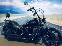 Kit Guidão Seca Sovaco - 14" Pol. Altura - Tubo 1.1/4" Pol. - PRETO - Kawasaki - Vulcan 900 Classic (sem riser) - loja online