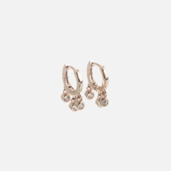 Argollas circulitos (1 cm) - plata 925 rose (cod 25)