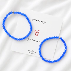 Pack x2 pulseras elastizadas - simil cristal - tienda online