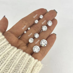 Aros botón chato - Plata 925 (cod 12,16,19,22 &27)